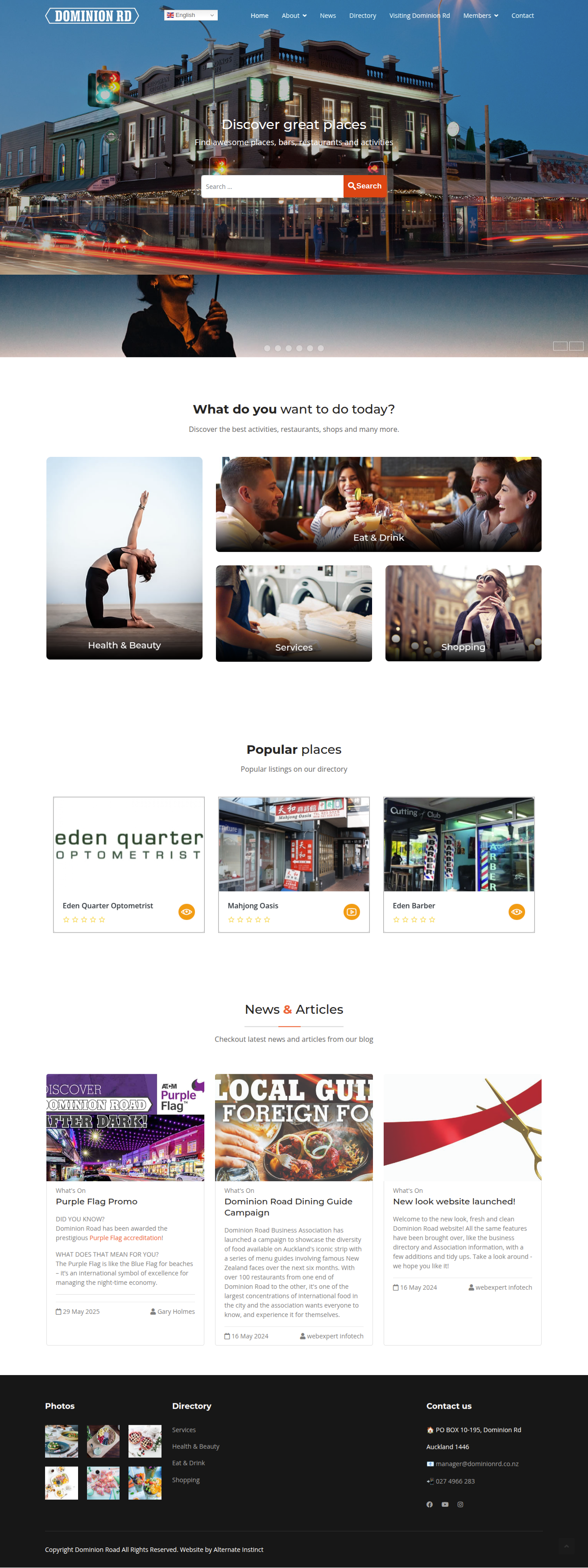 Dominion Rd – Local Business Directory & Community Platform