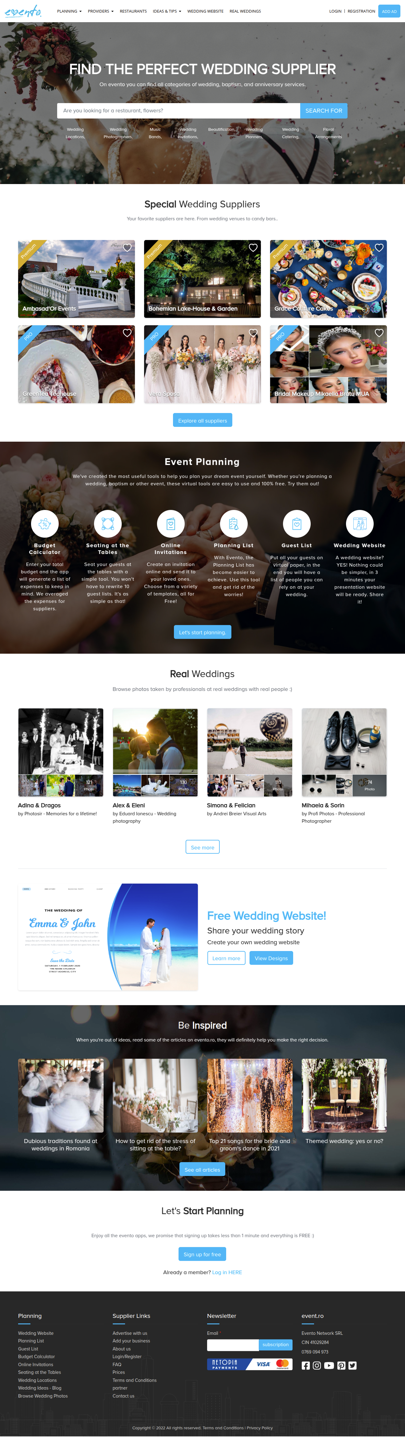 Evento Wedding & Event Planning Platform