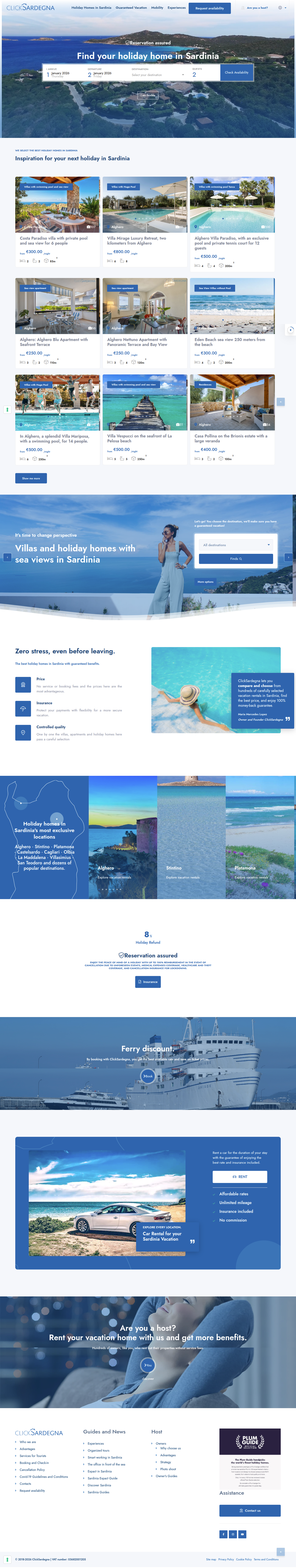 Click Sardegna Holiday Platform