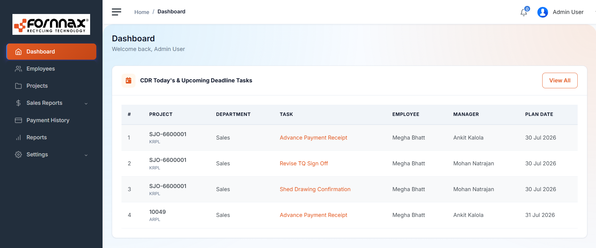 Project Management System